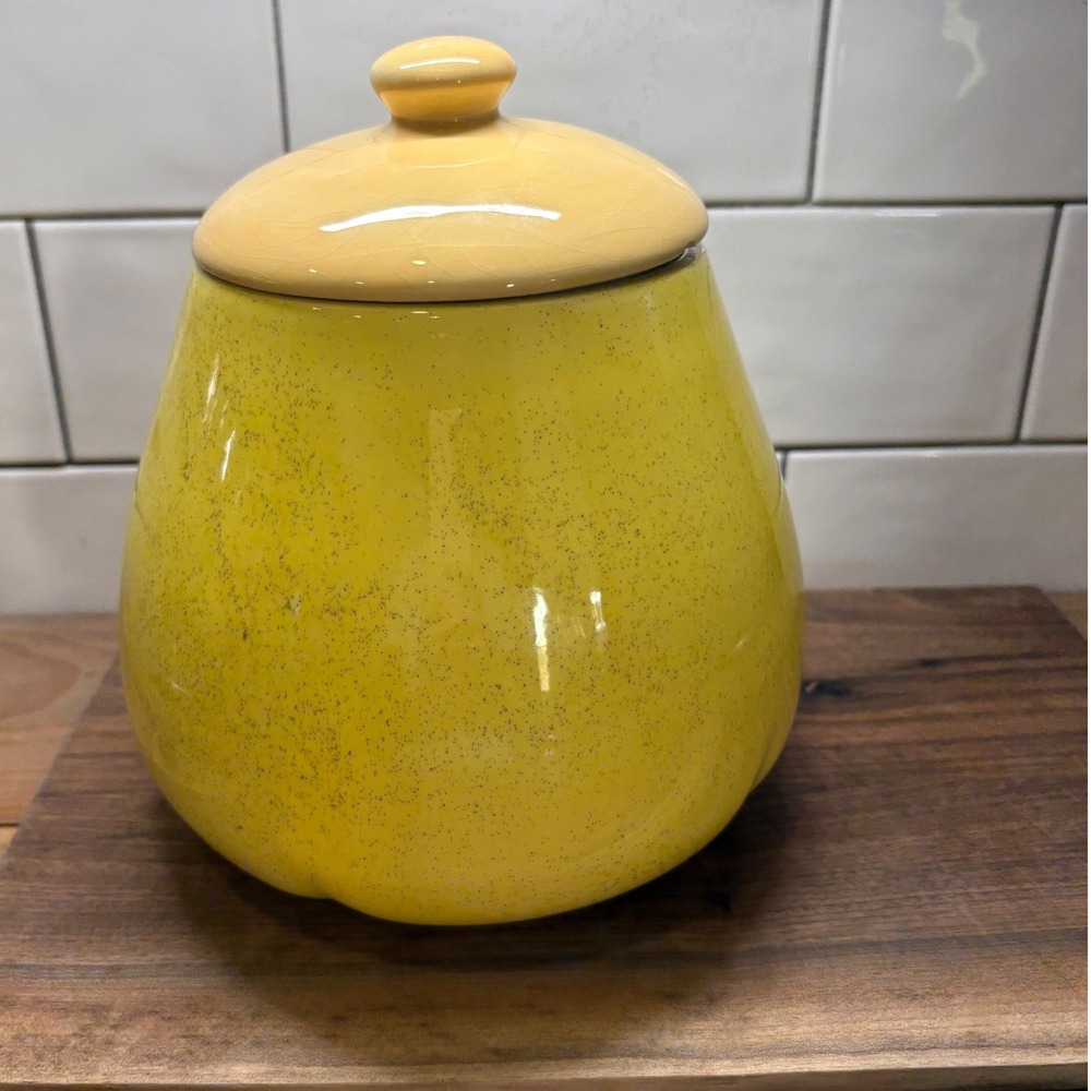 Vintage Mid Century Ceramic‎ Kitchen Canister Jar with Lid Stampled & Numbered